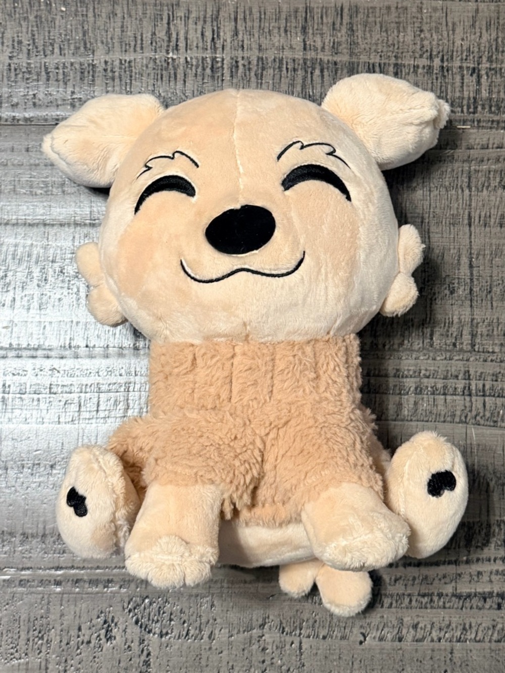 Kiwi Youtooz Plush Beige Smiling Dog Stuffed Toy - Soft, Cuddly & Collectible